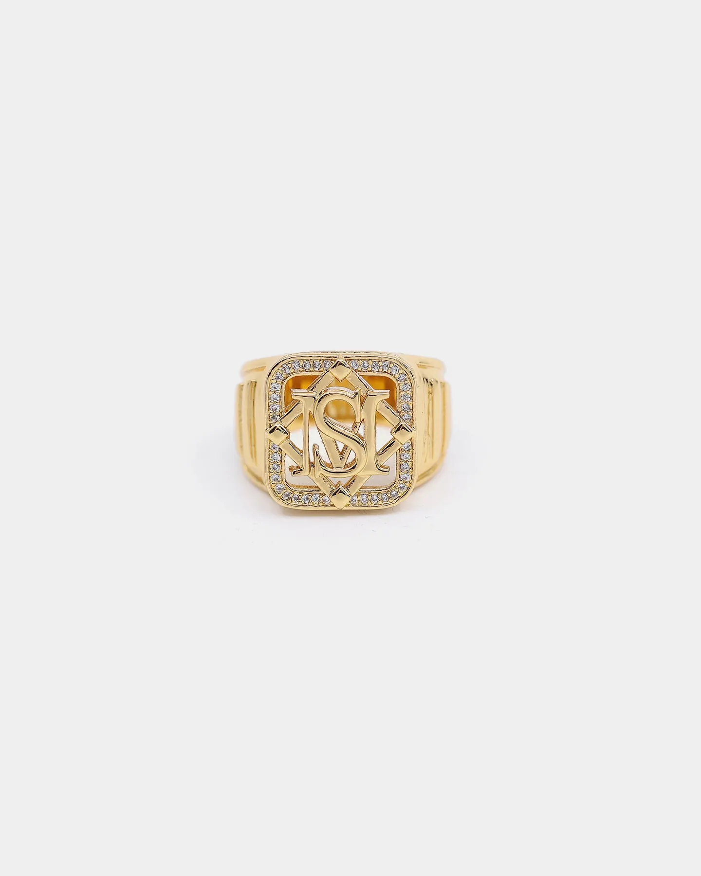 Saint Morta Men's Lineage Championship Ring Iced Gold