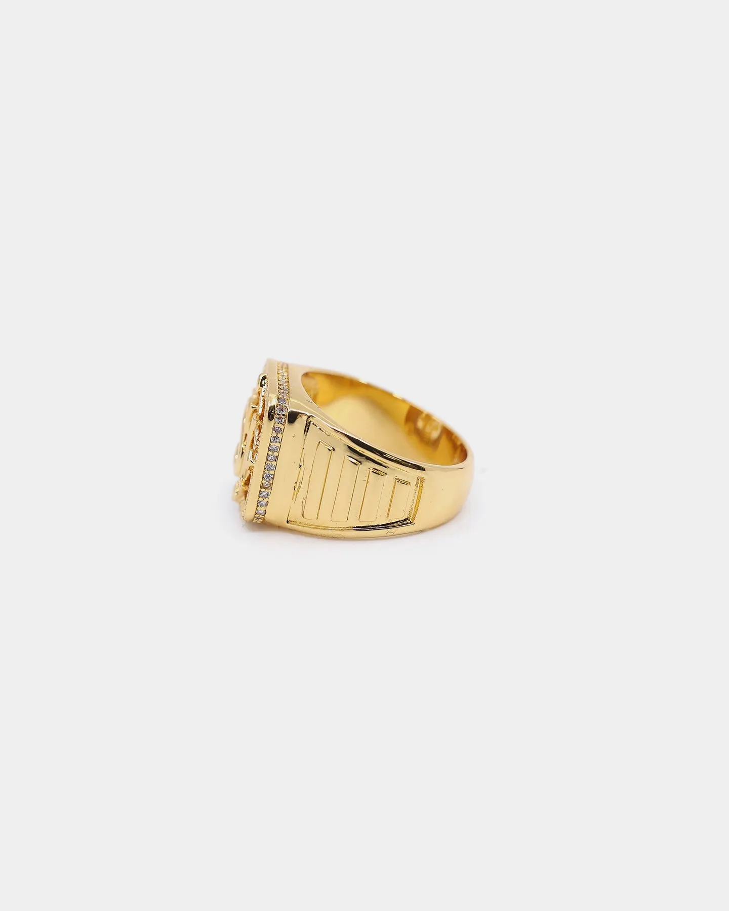 Saint Morta Men's Lineage Championship Ring Iced Gold