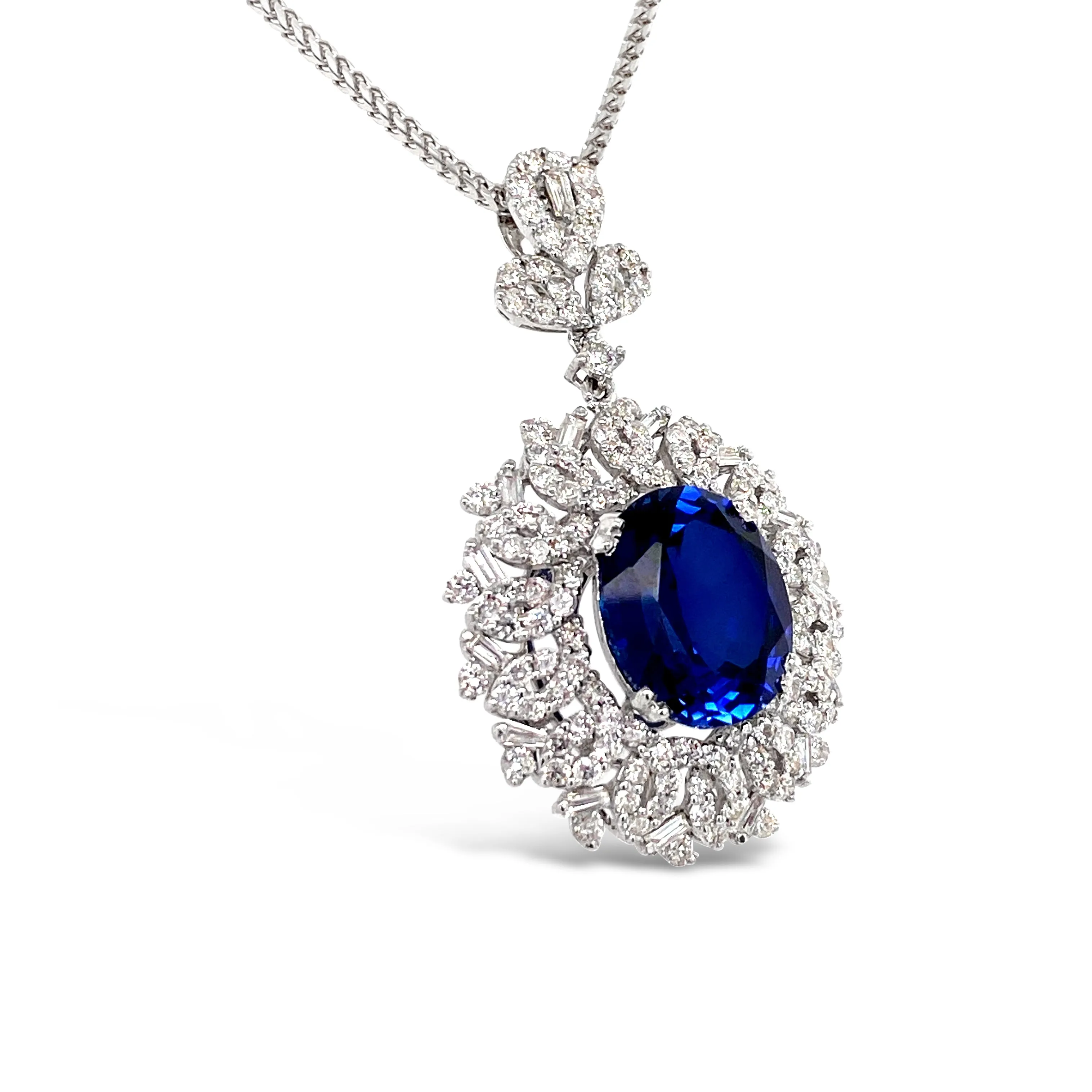 Sapphire & Diamonds "Laylah" Pendant