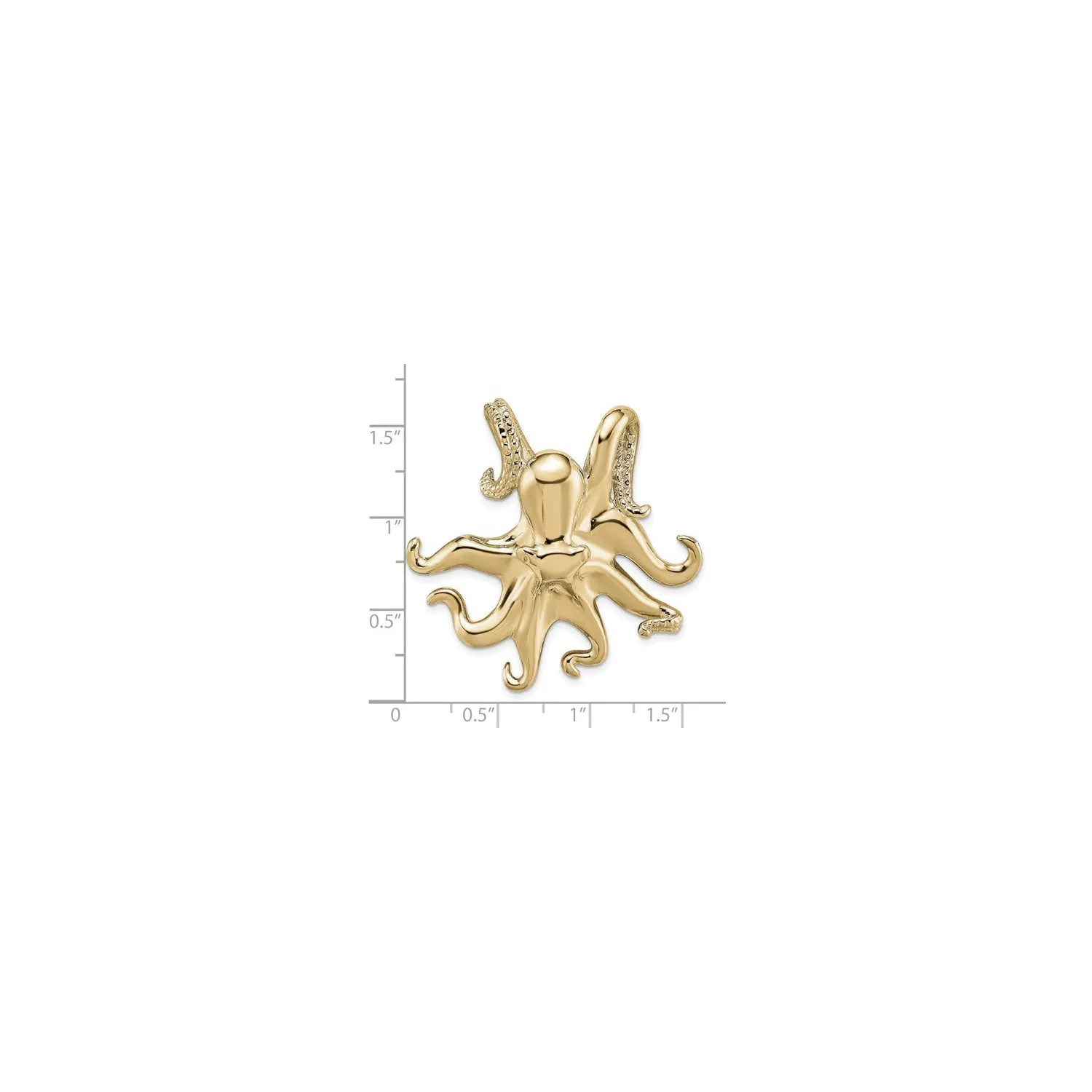 Shiny Octopus Pendant (14K)