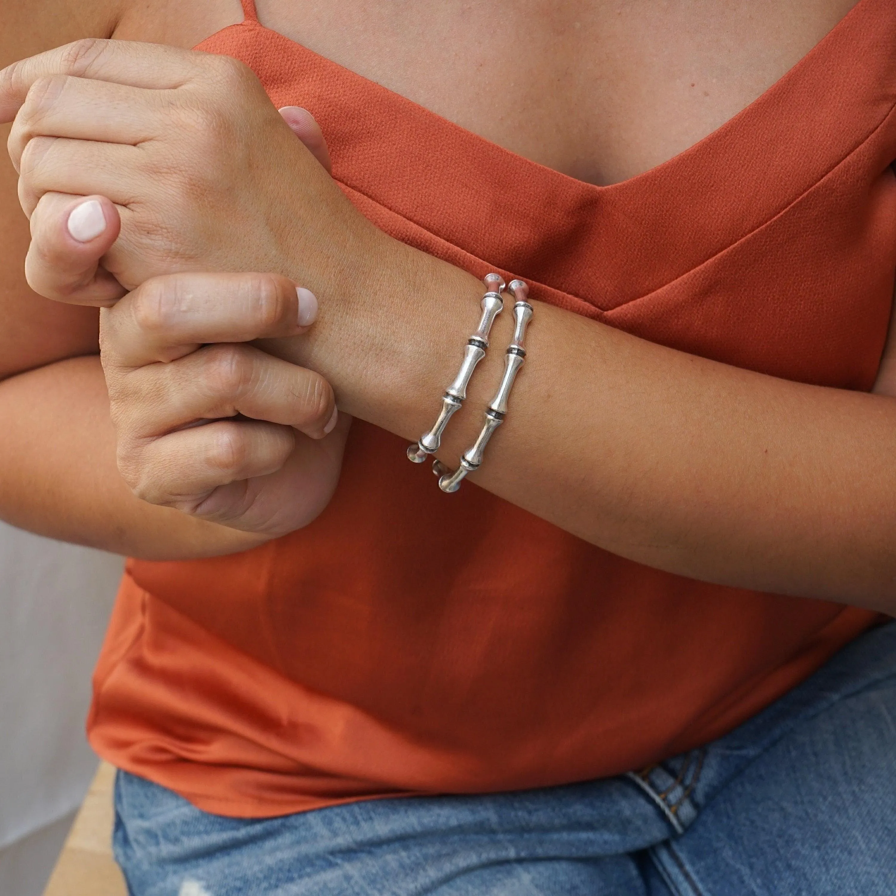 Silver Bamboo Cuff