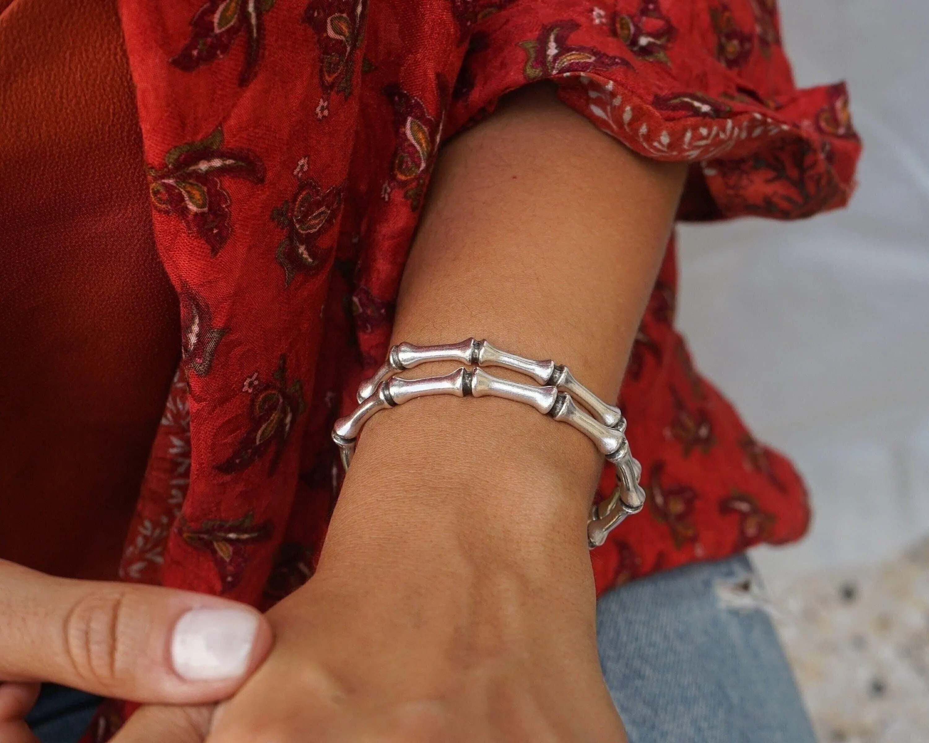 Silver Bamboo Cuff