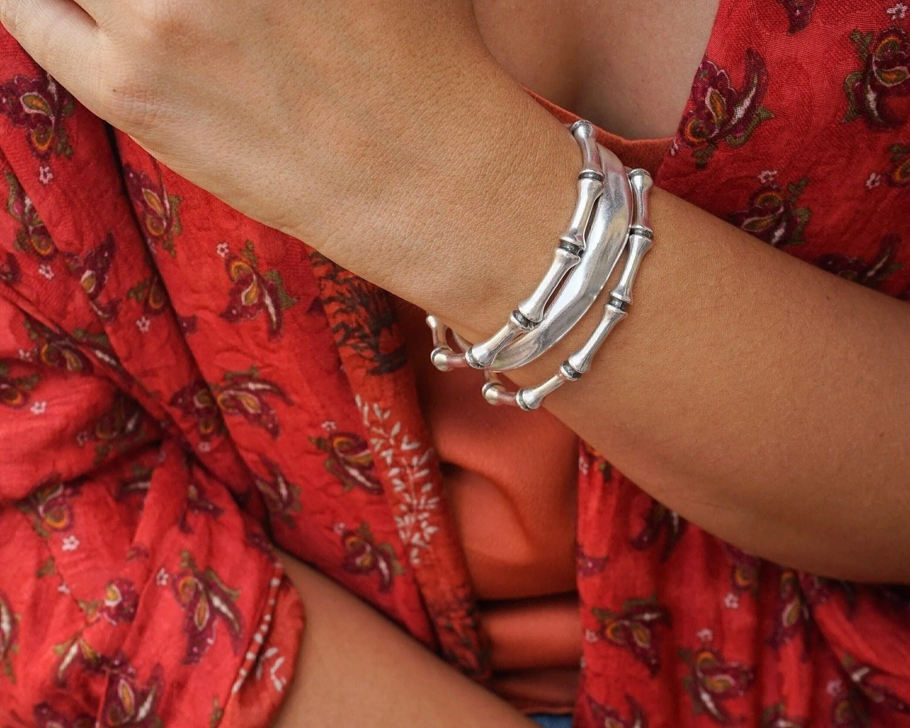 Silver Bamboo Cuff