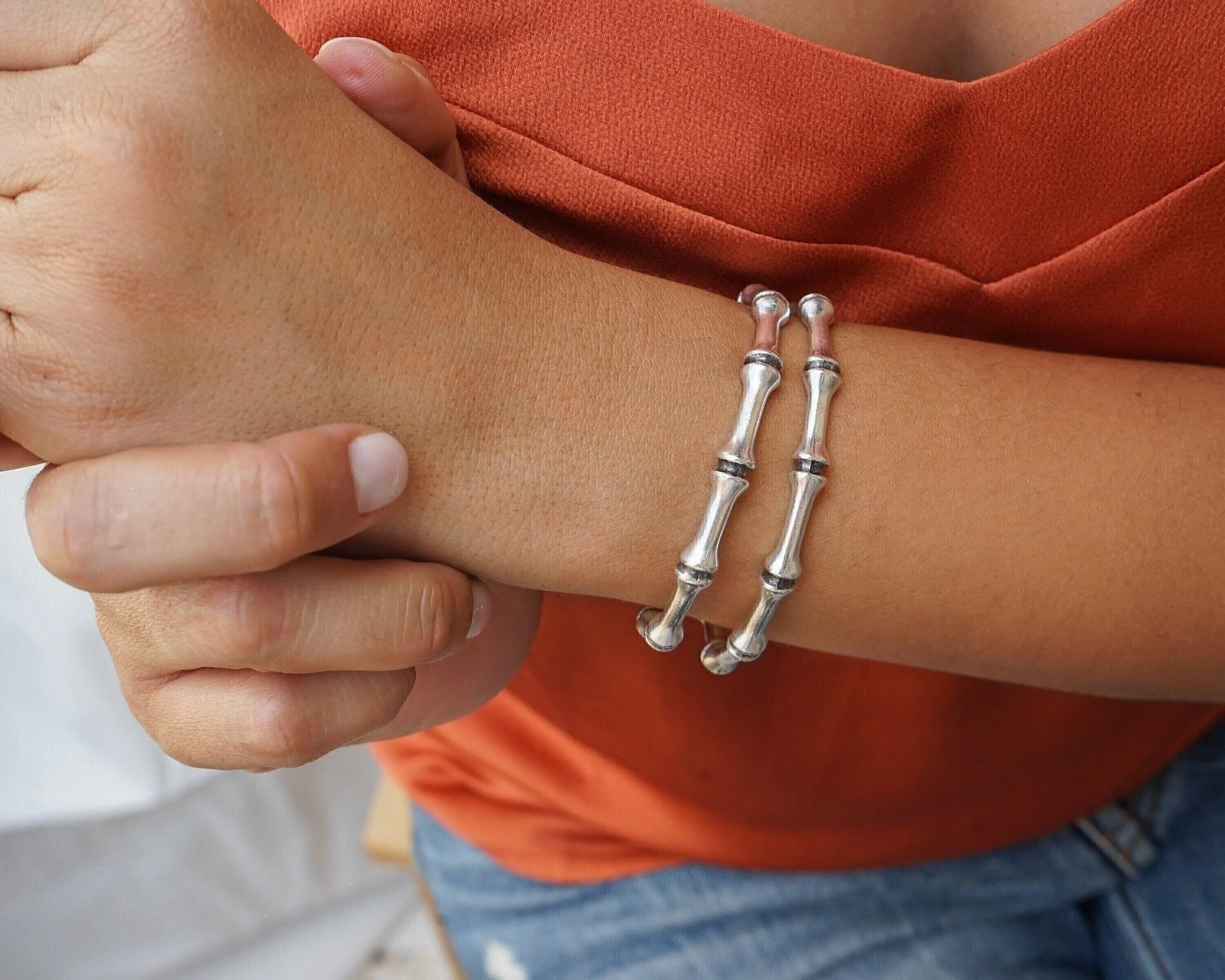 Silver Bamboo Cuff