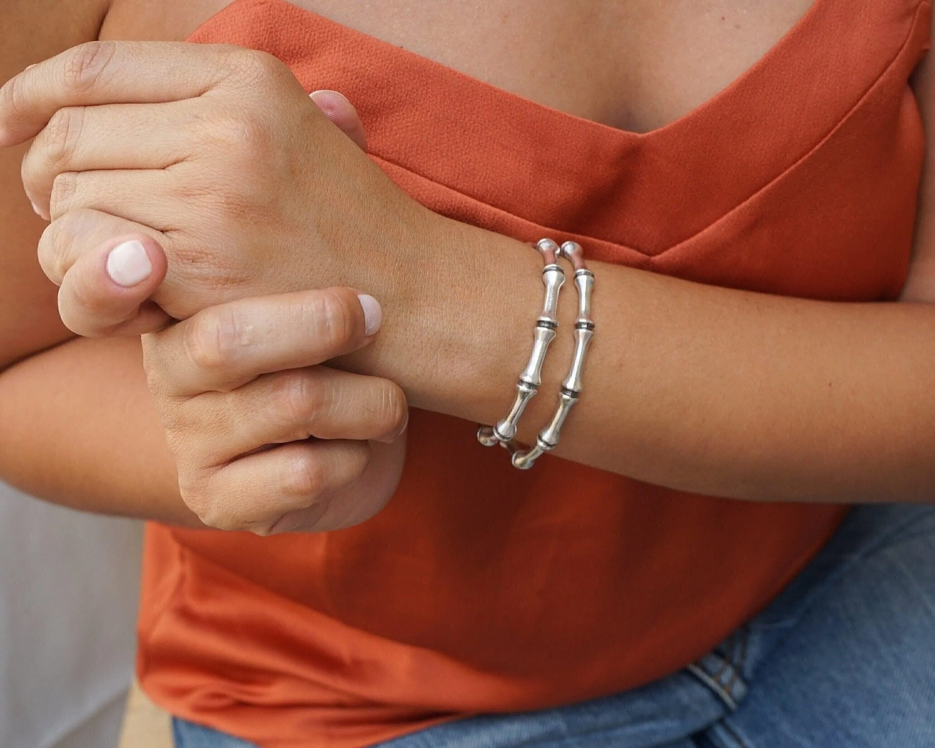 Silver Bamboo Cuff