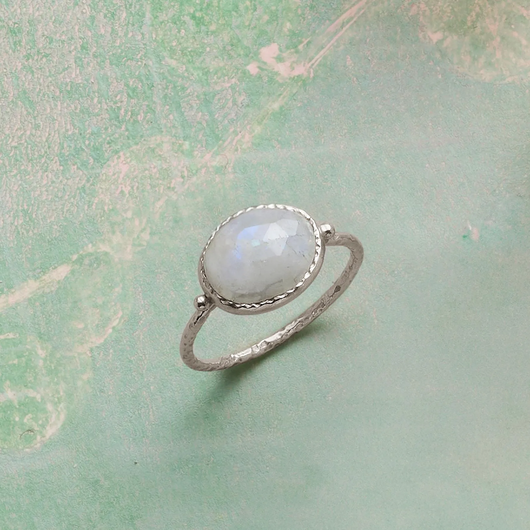 Silver Lining Moonstone Ring