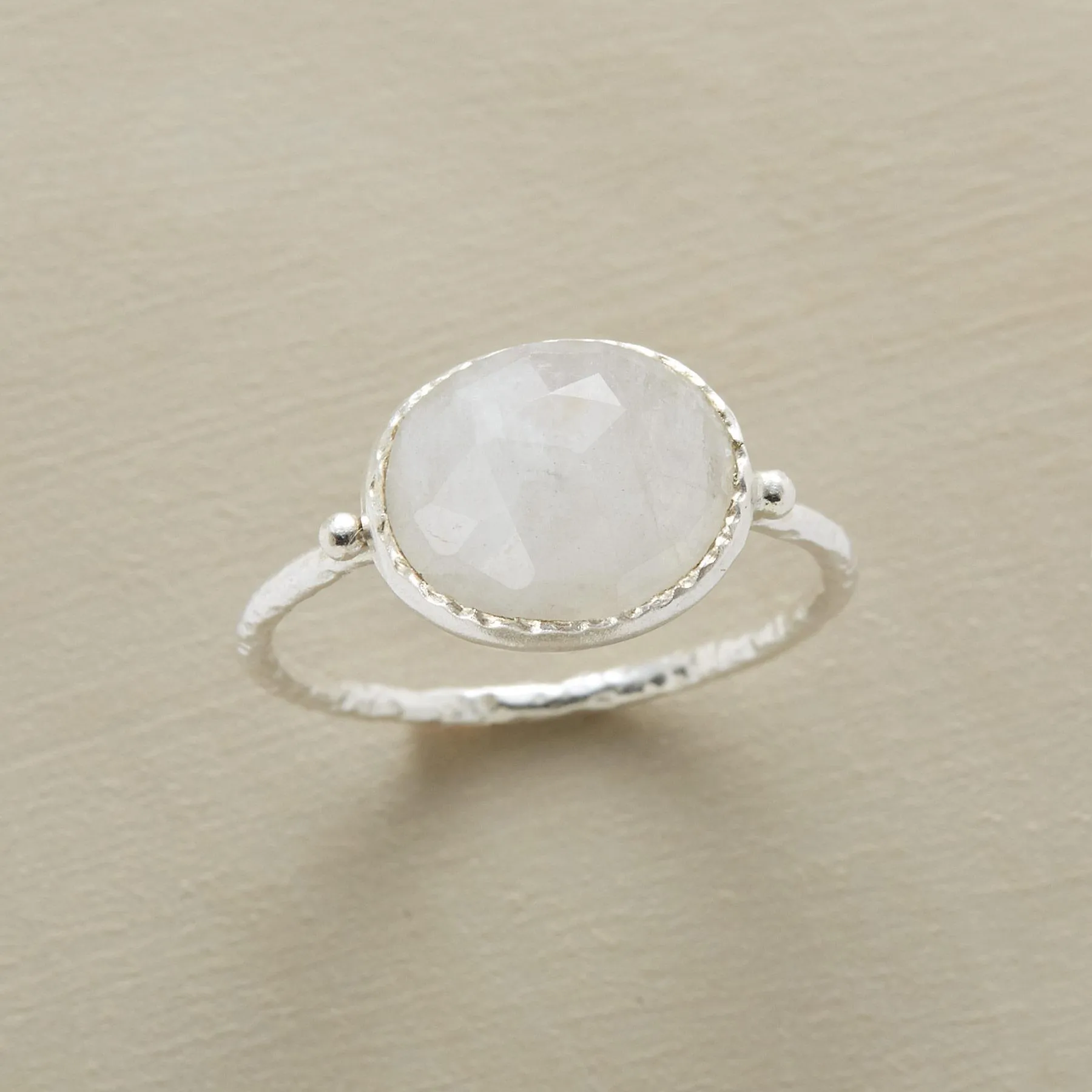 Silver Lining Moonstone Ring