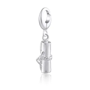 Silver Scroll Graduation Charm