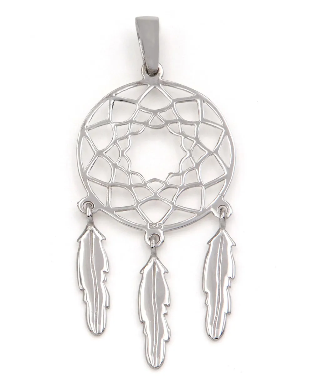 Sterling Silver Dreamcatcher Pendant