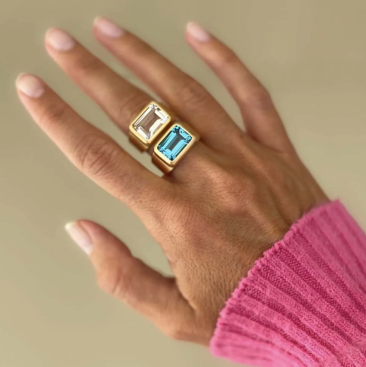 SWISS TOPAZ COCKTAIL RING