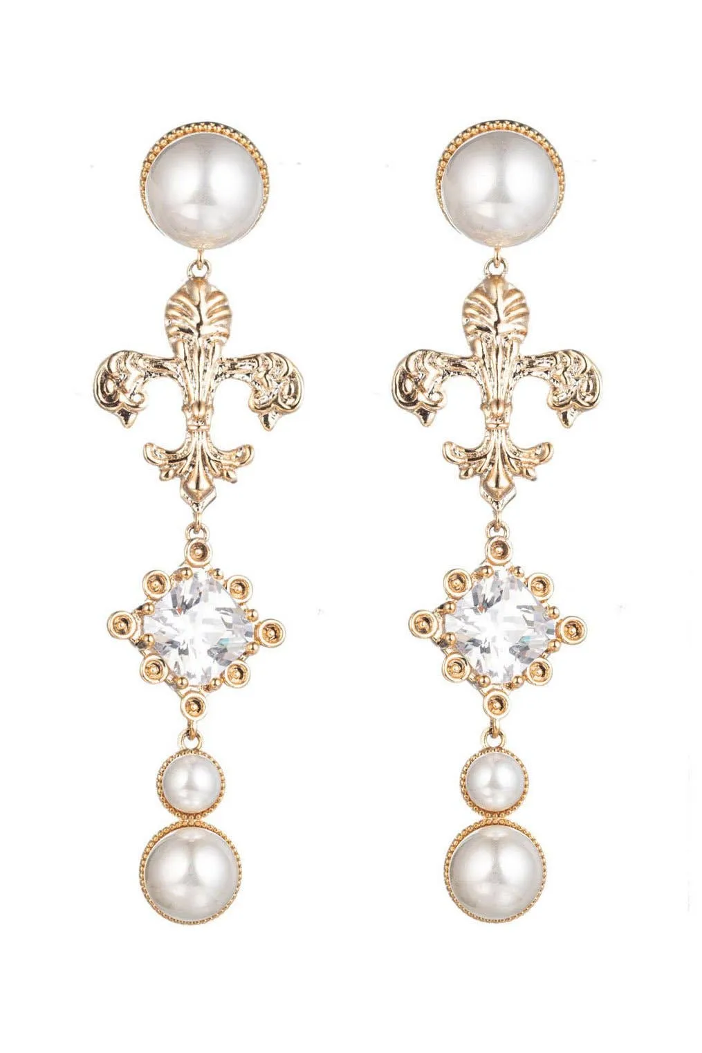 The Luxe Collection  Earrings: Fleur De Lis