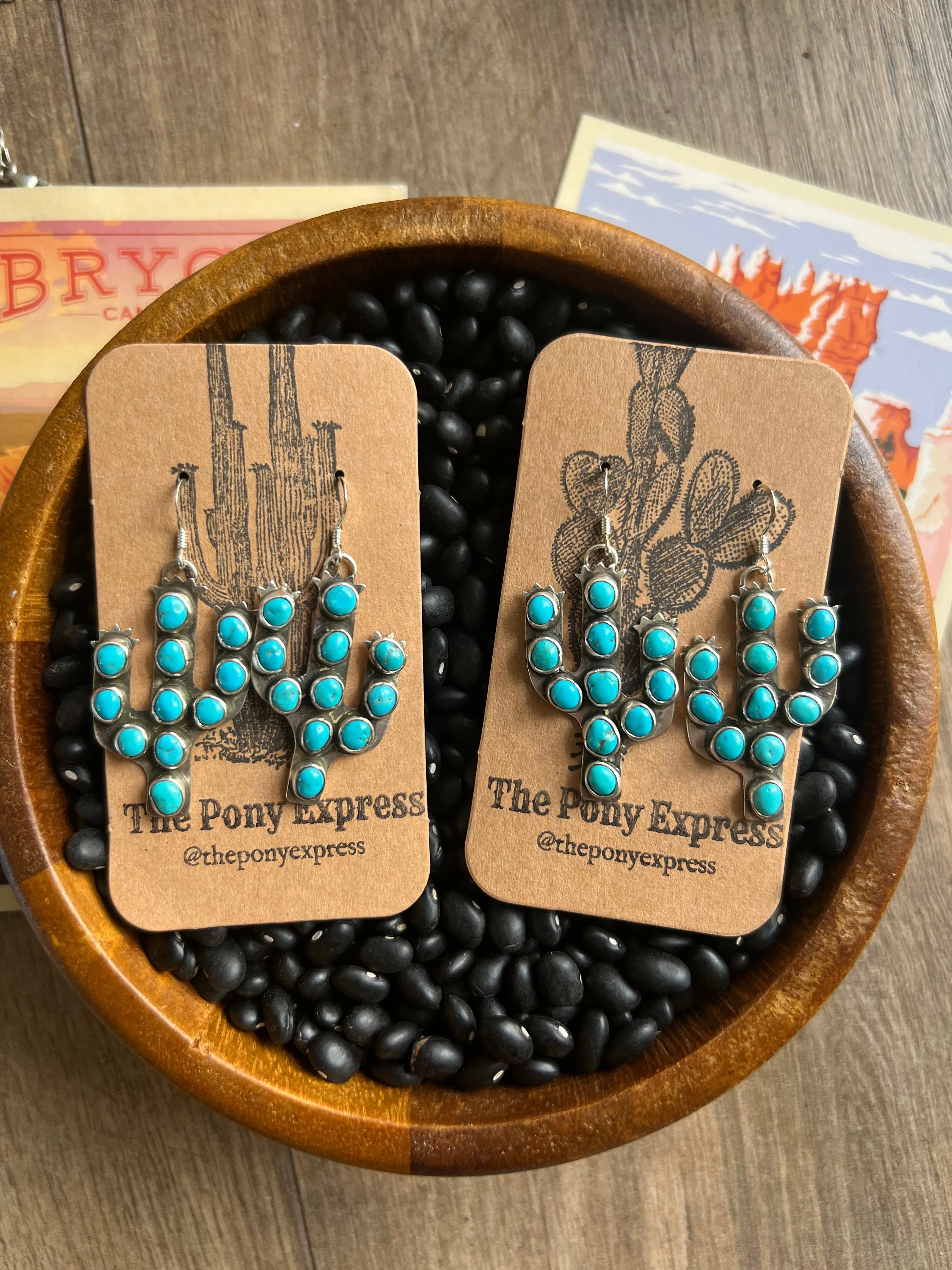 Turquoise Cactus Earrings