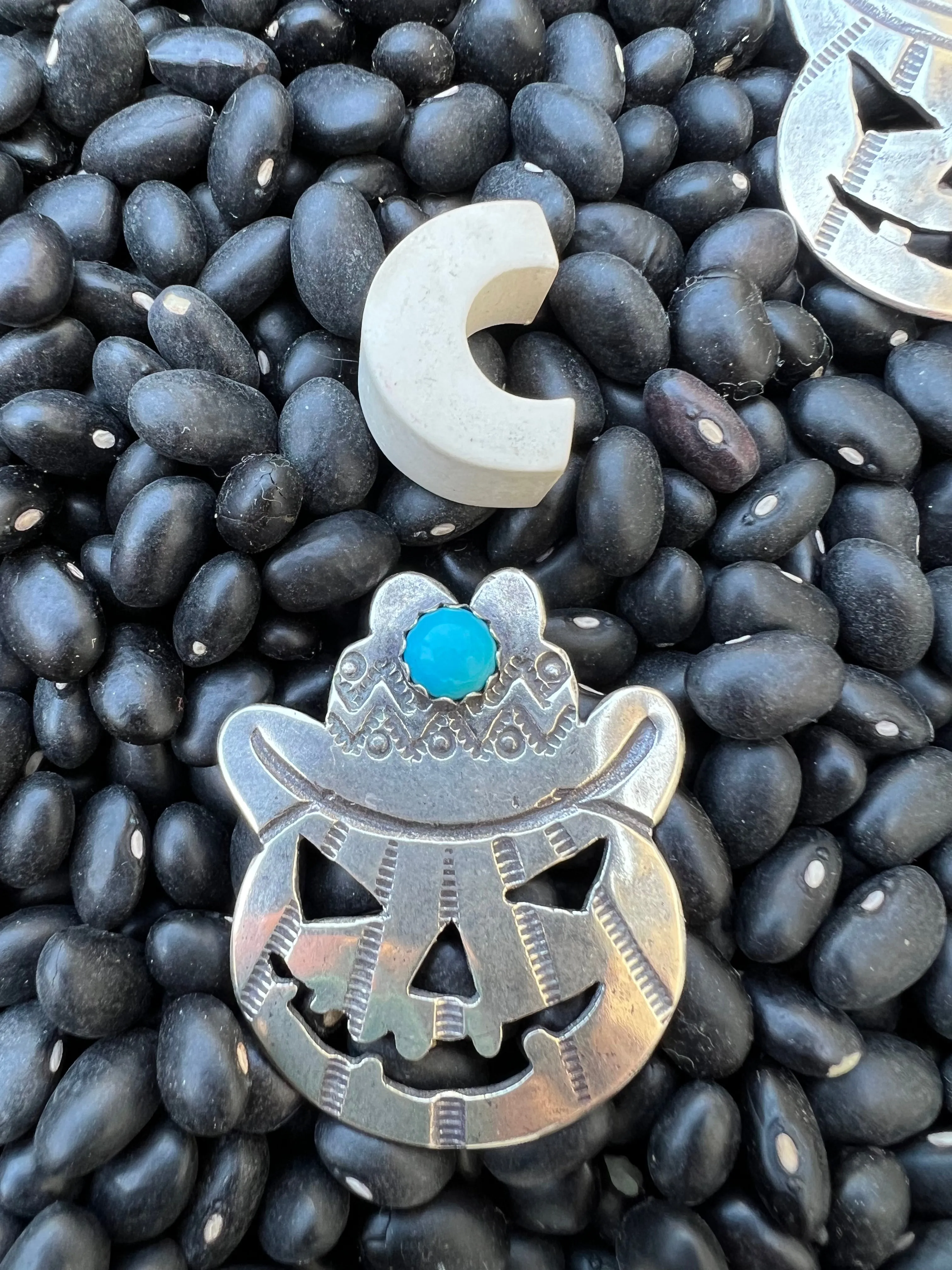 Turquoise Cowboy Jack O Lantern Pendant