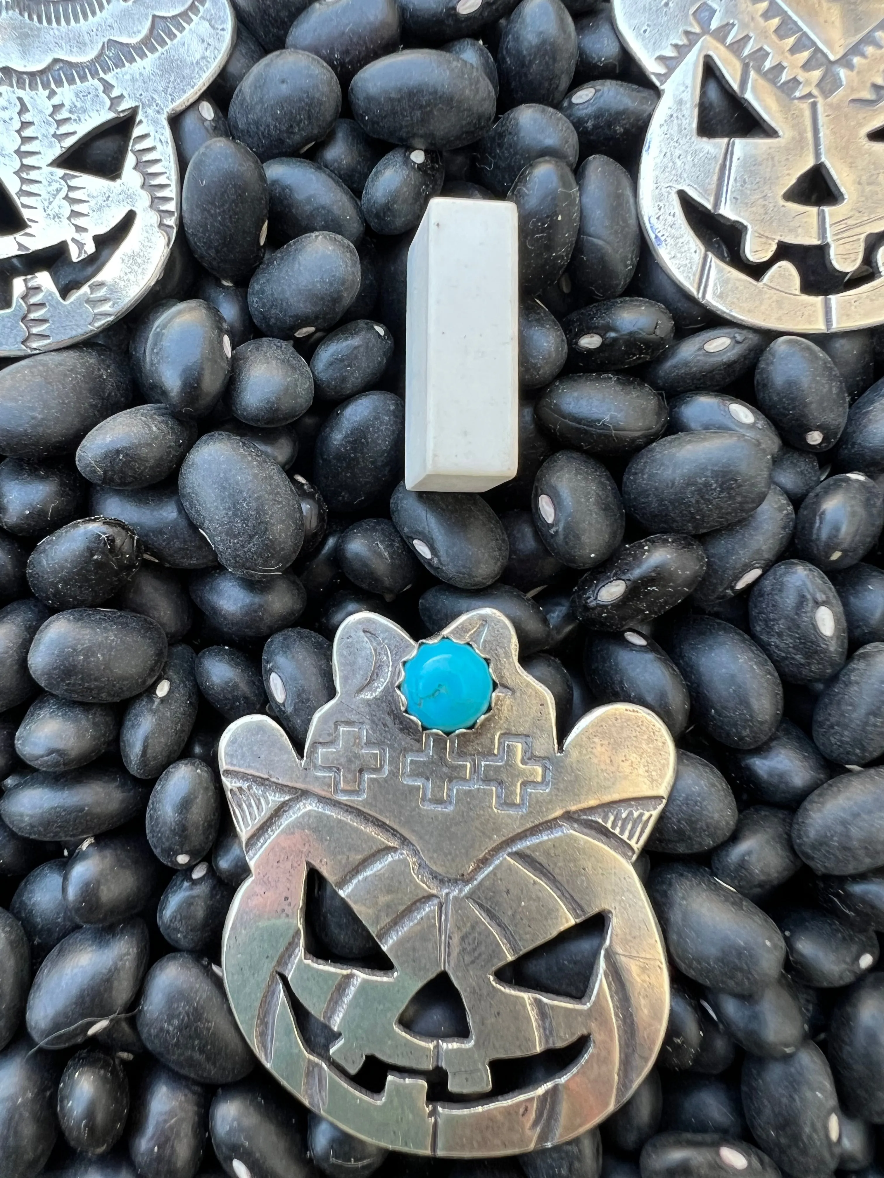 Turquoise Cowboy Jack O Lantern Pendant