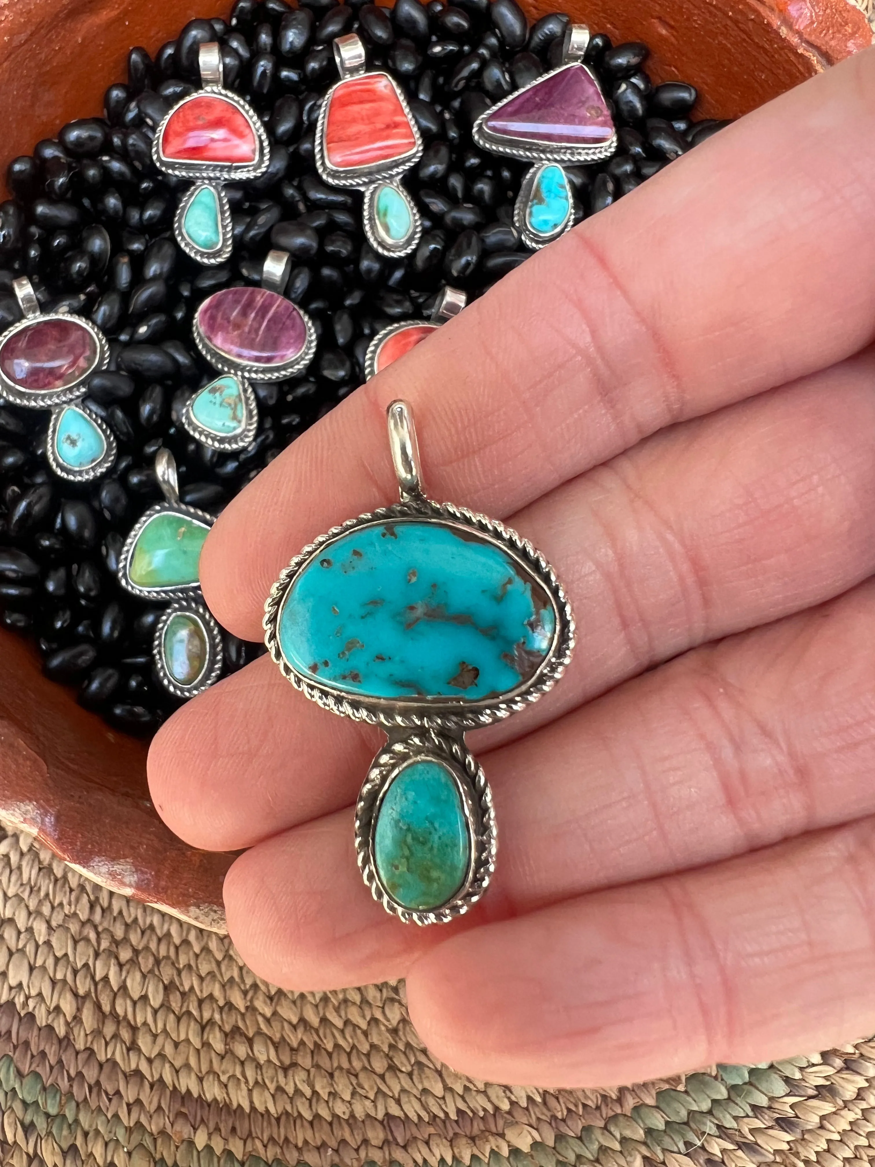 Turquoise Mushroom Pendant