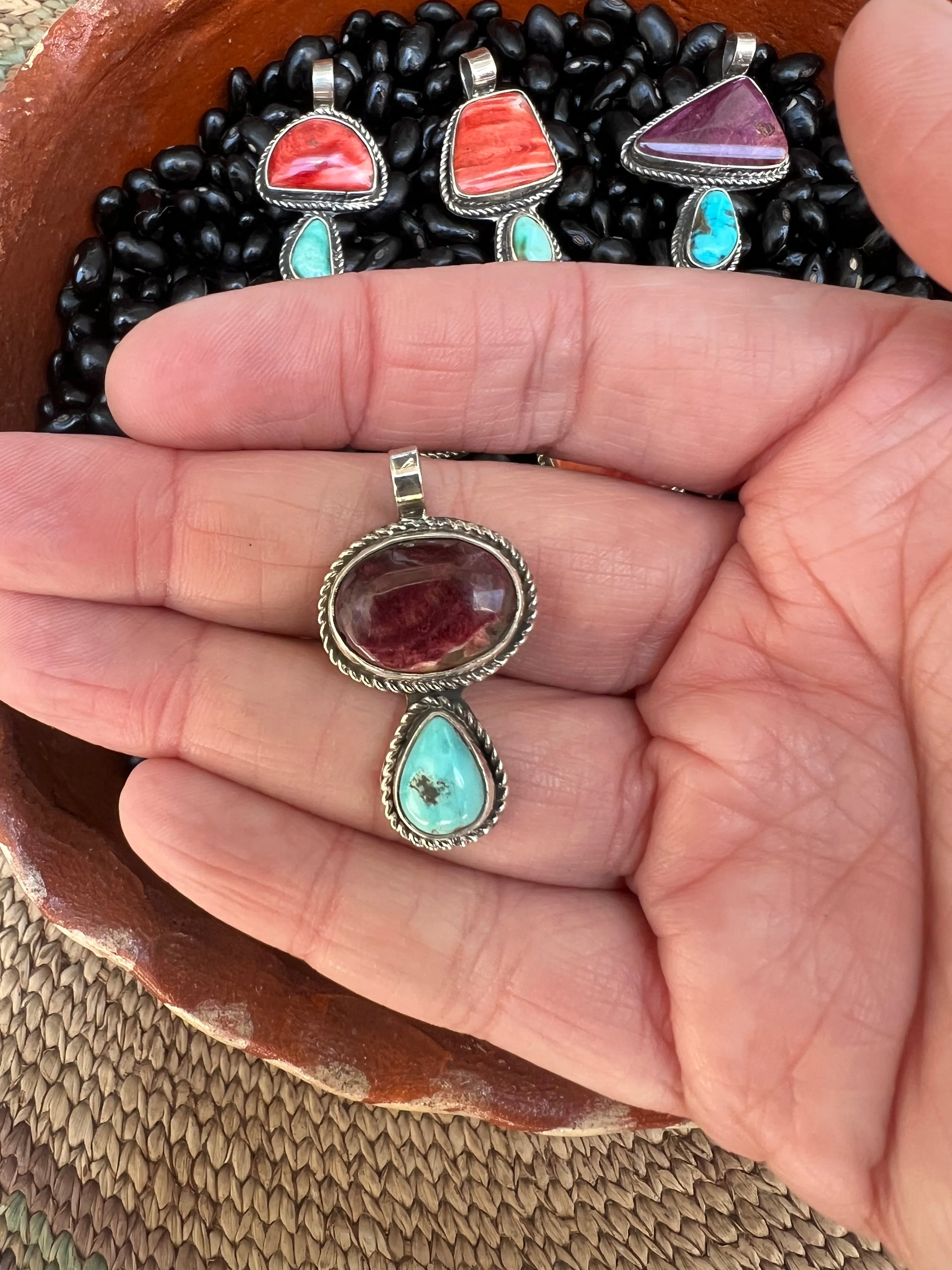 Turquoise Mushroom Pendant