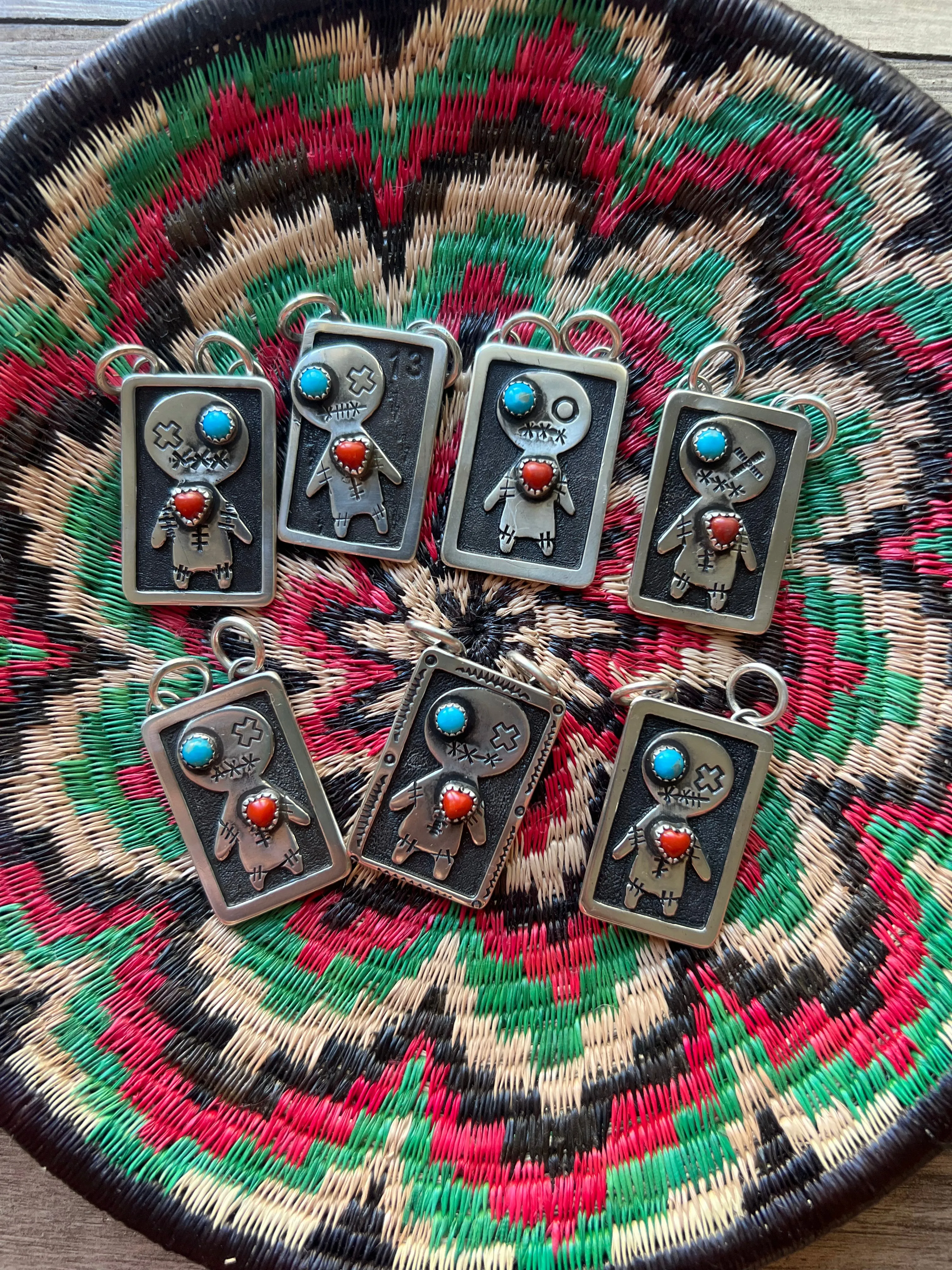 Turquoise Voodoo Doll Pendant