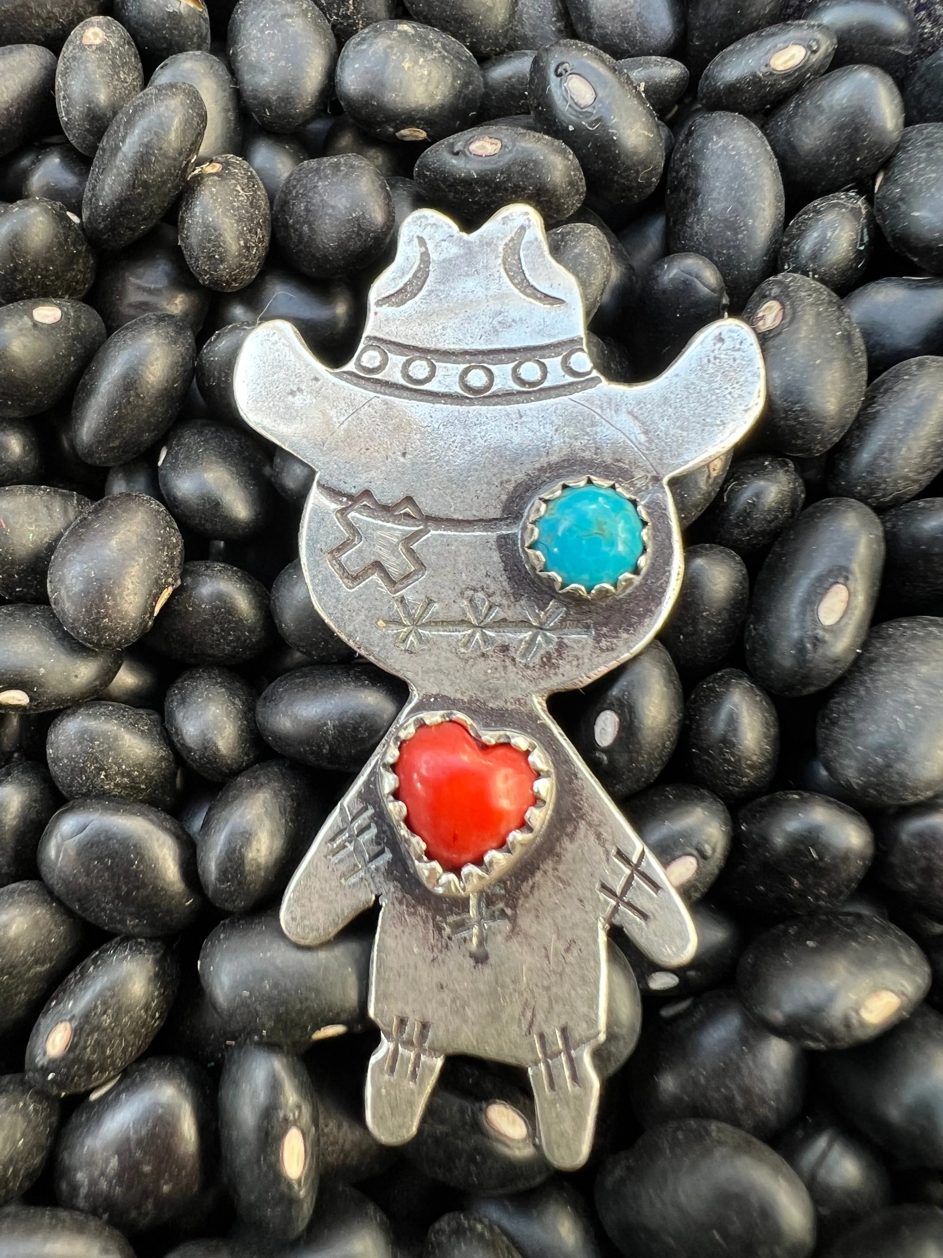 Turquoise Voodoo Doll Pendant