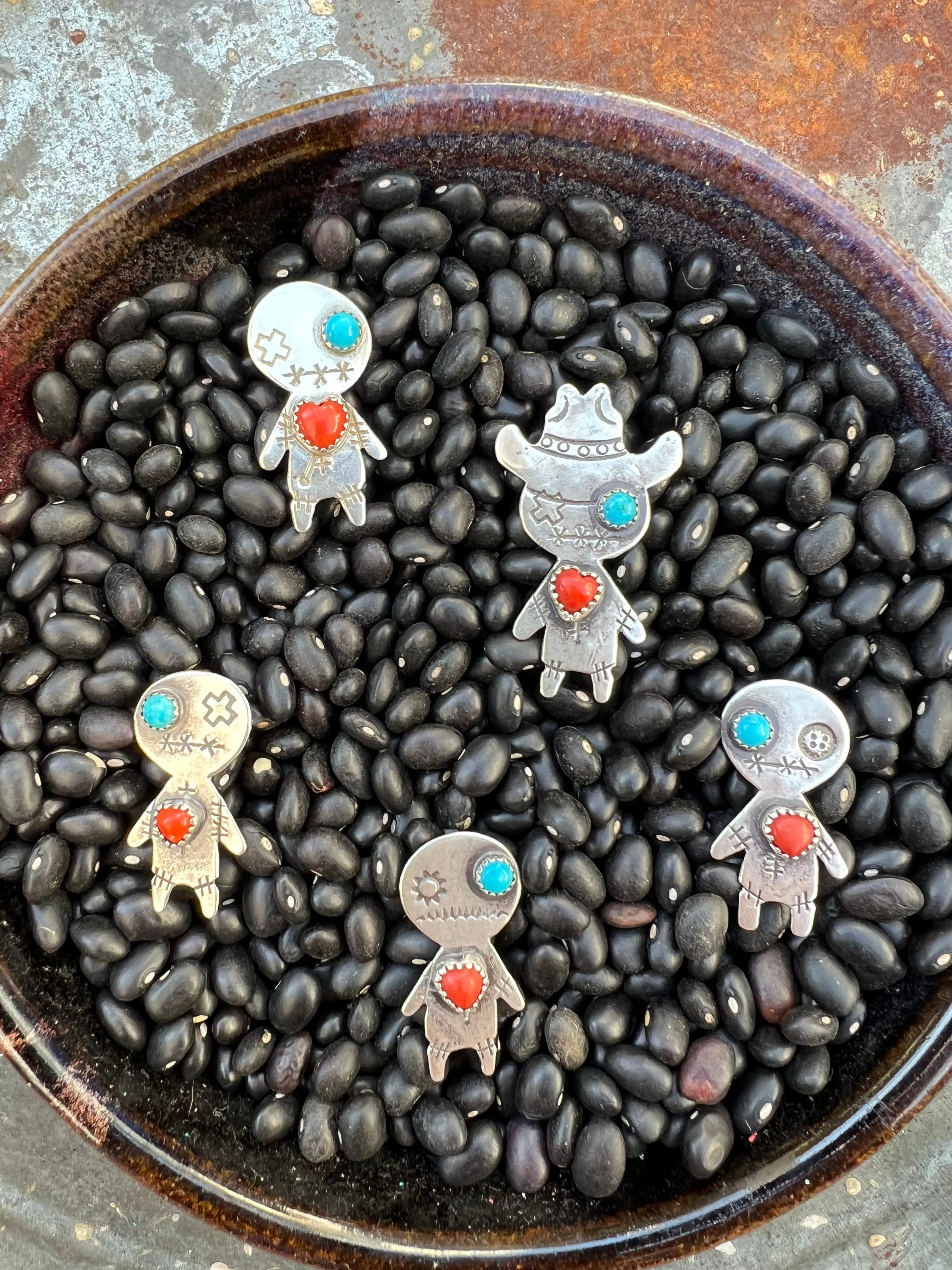 Turquoise Voodoo Doll Pendant