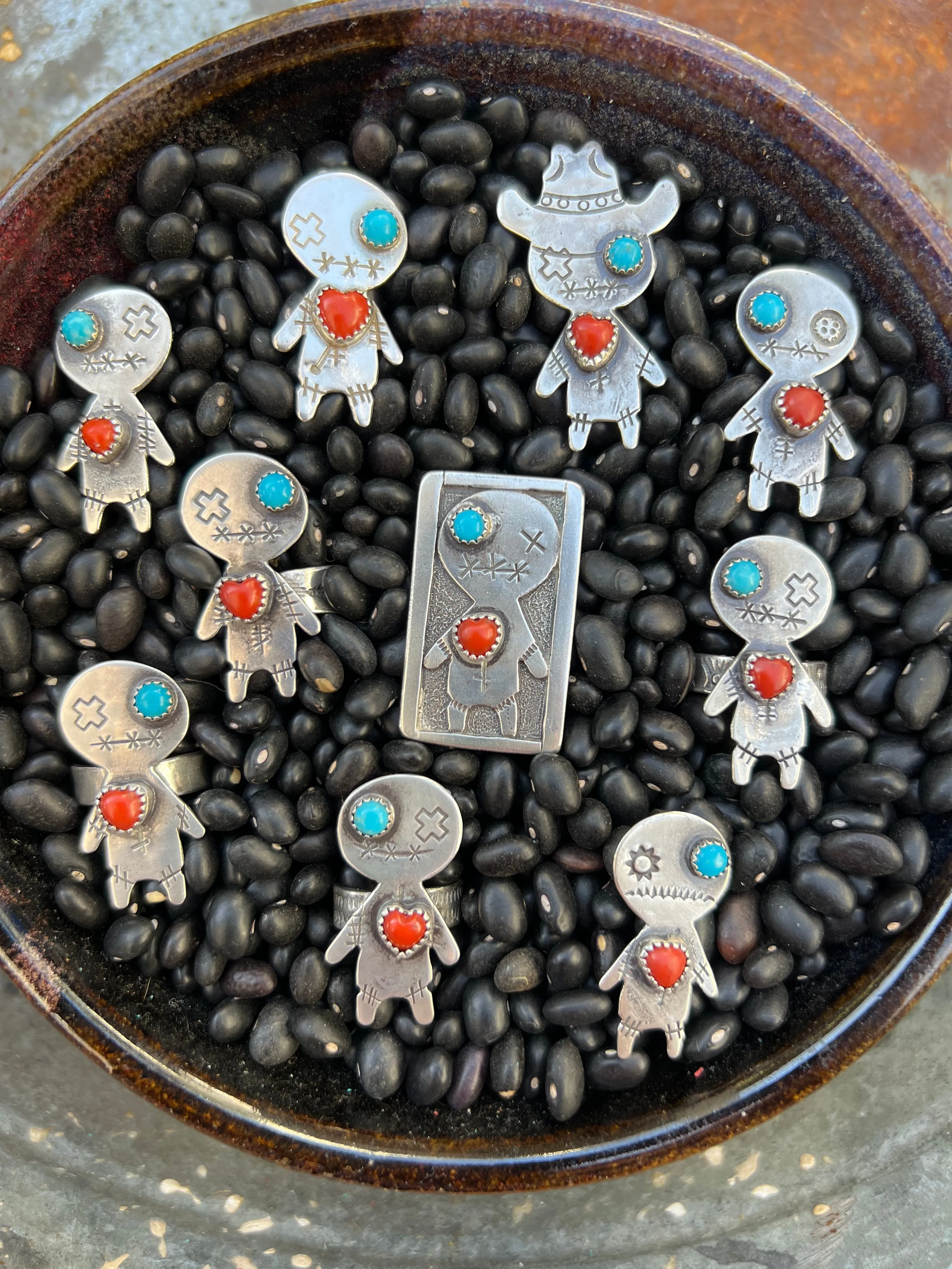 Turquoise Voodoo Doll Pendant