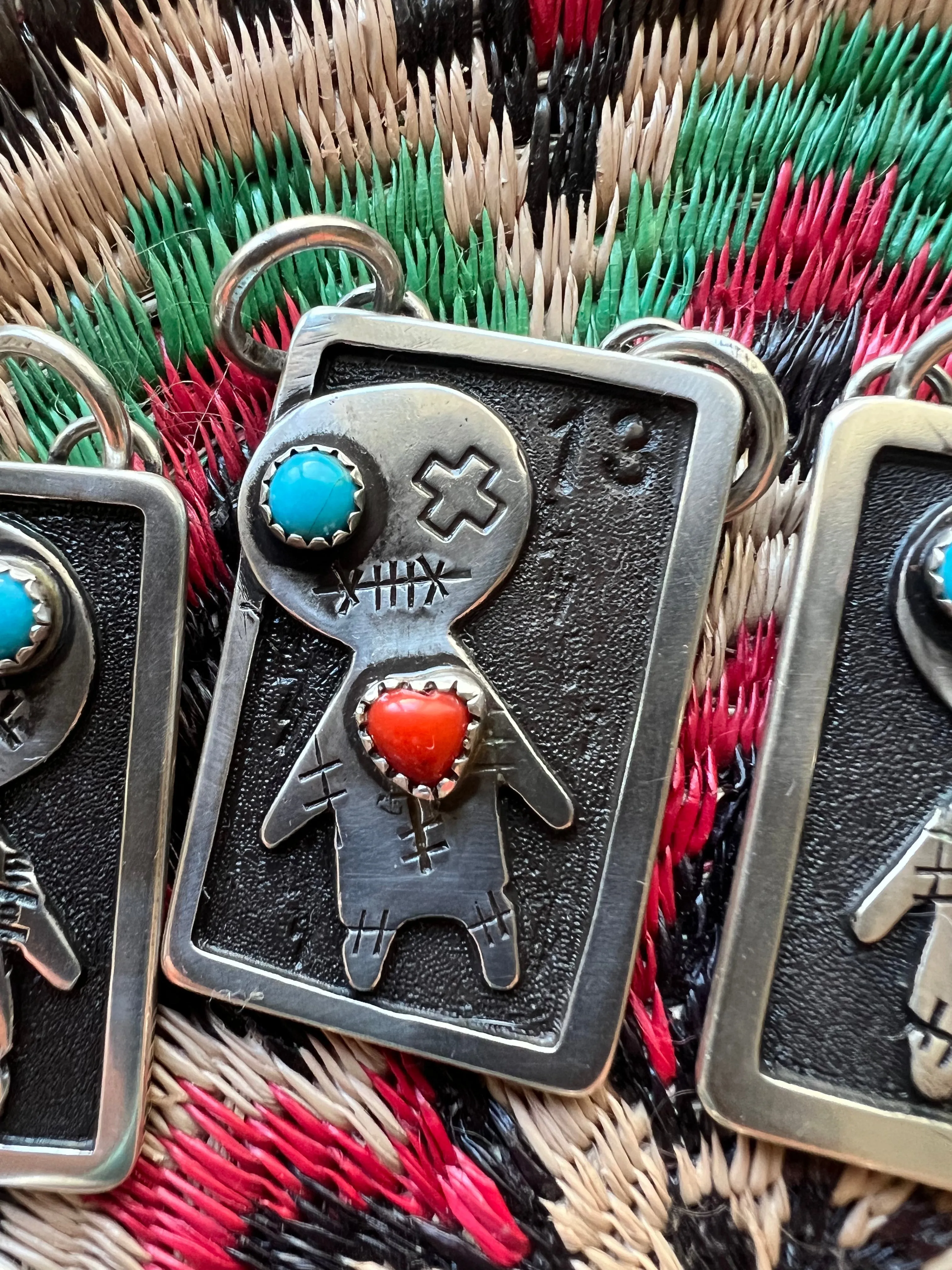 Turquoise Voodoo Doll Pendant