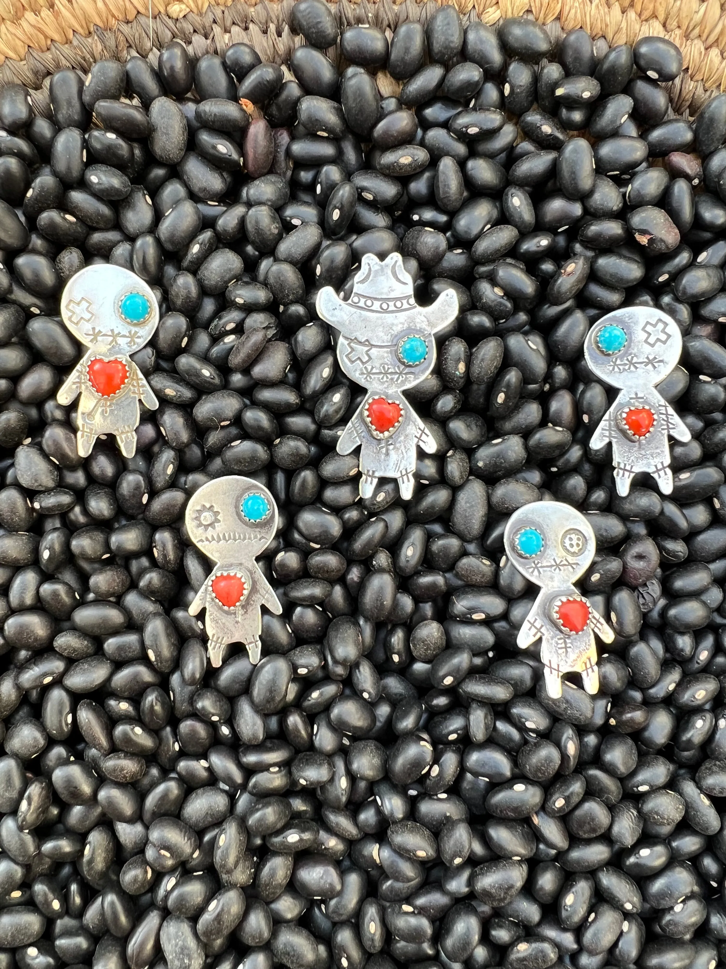 Turquoise Voodoo Doll Pendant