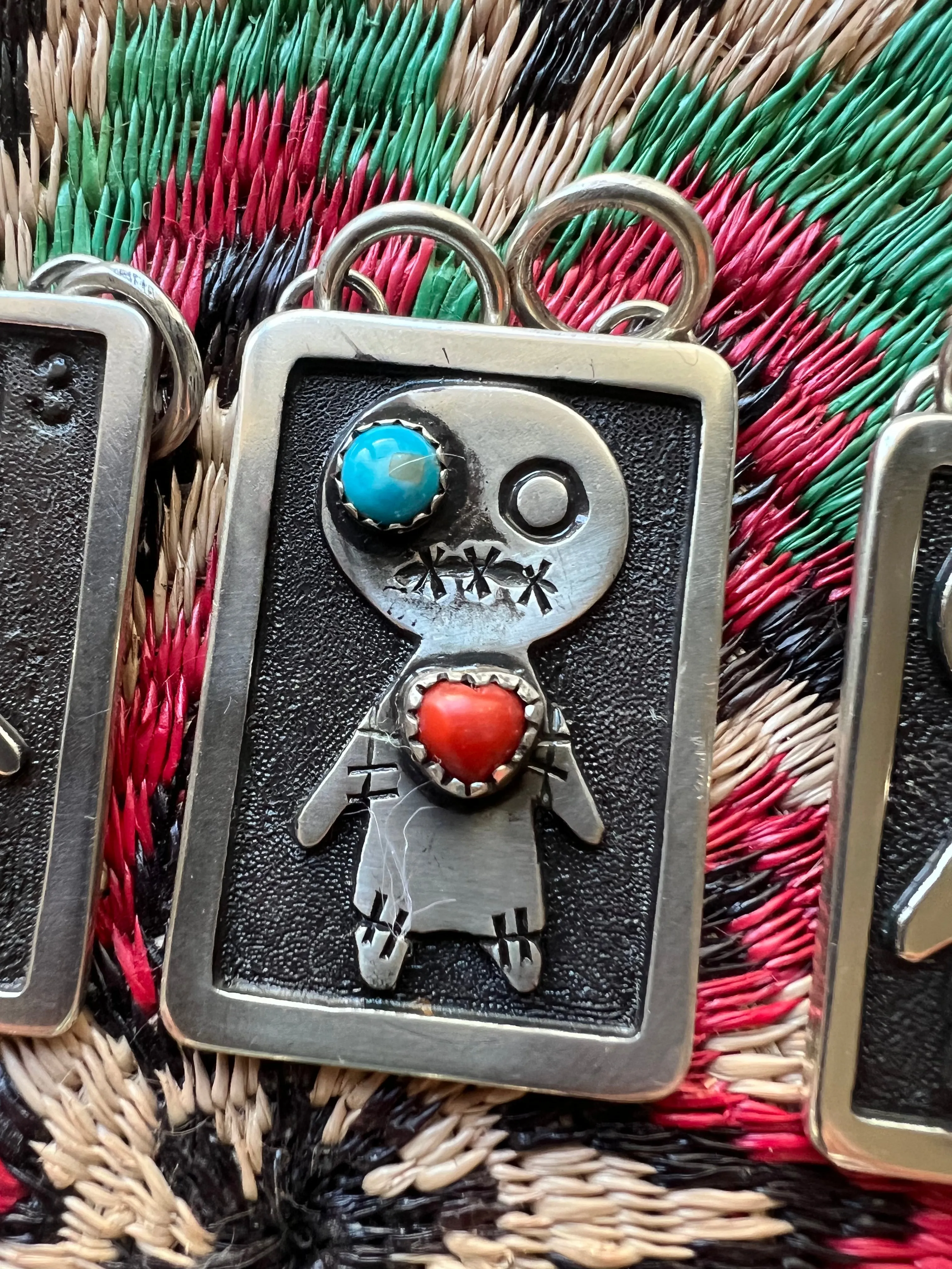 Turquoise Voodoo Doll Pendant