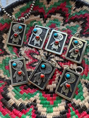 Turquoise Voodoo Doll Pendant