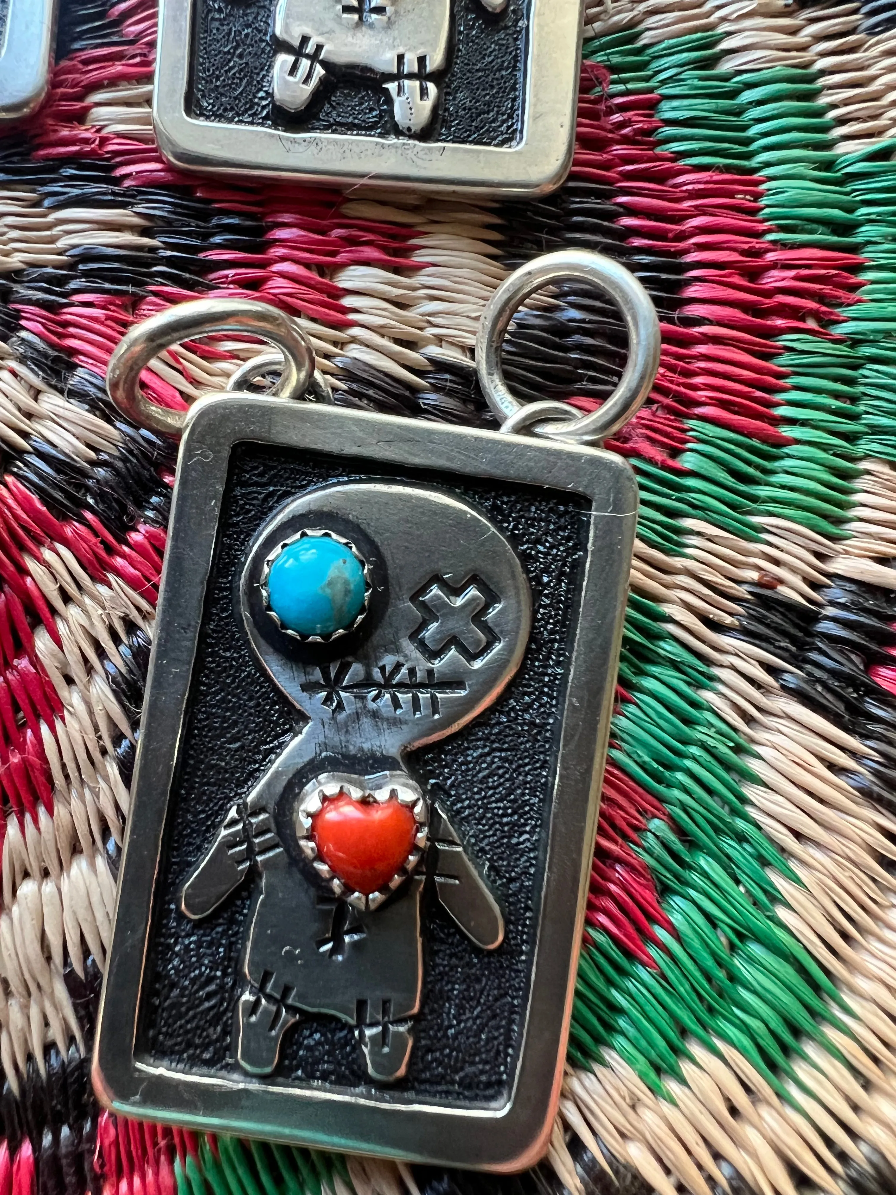 Turquoise Voodoo Doll Pendant