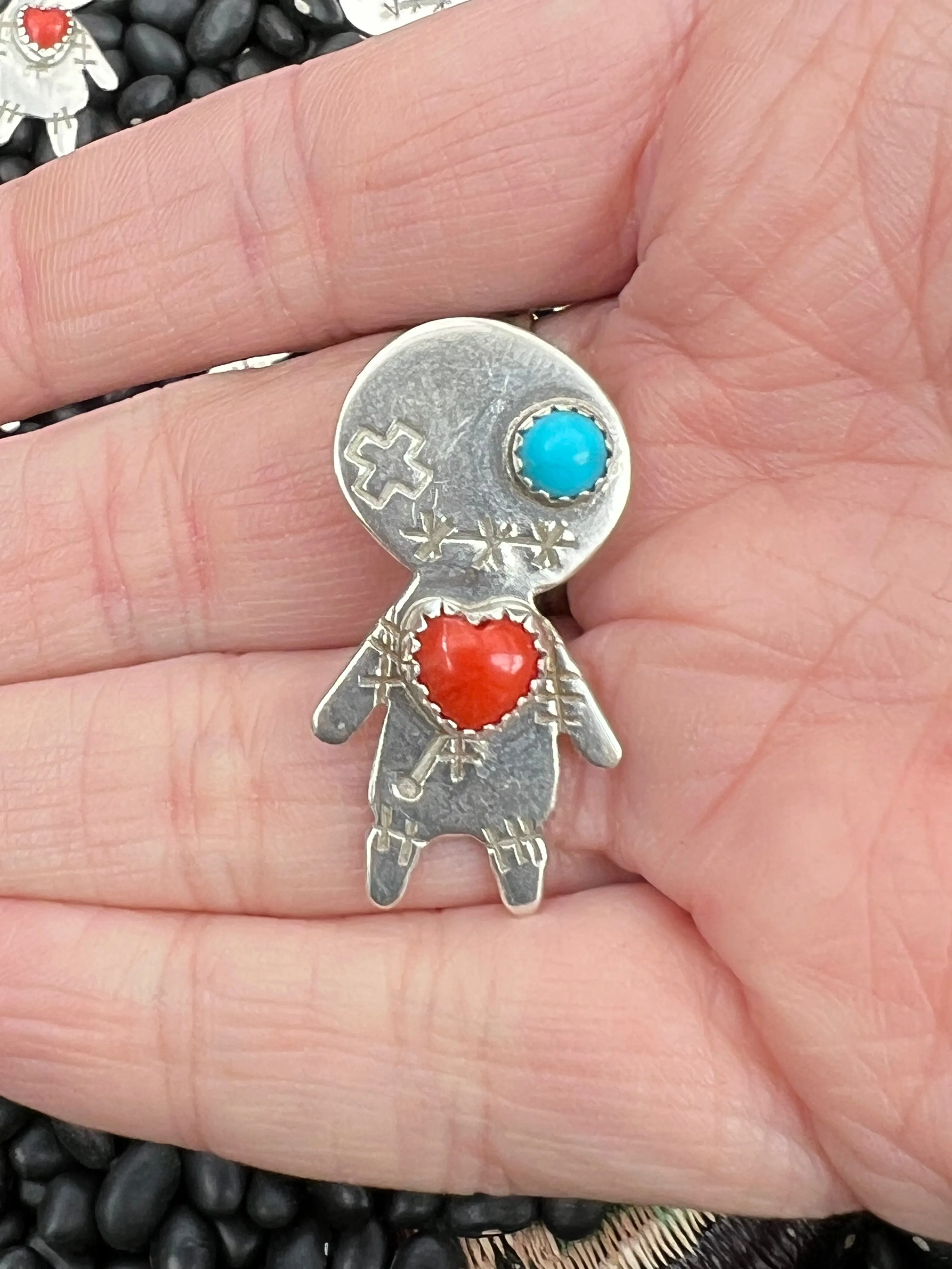 Turquoise Voodoo Doll Pendant