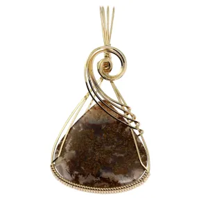 West Texas Agate 14K Gold-filled Wire Wrapped Pendant