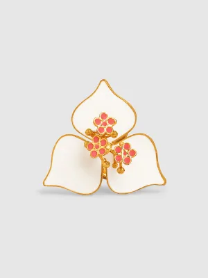 WHITE BOUGAINVILLEA  RING SMALL