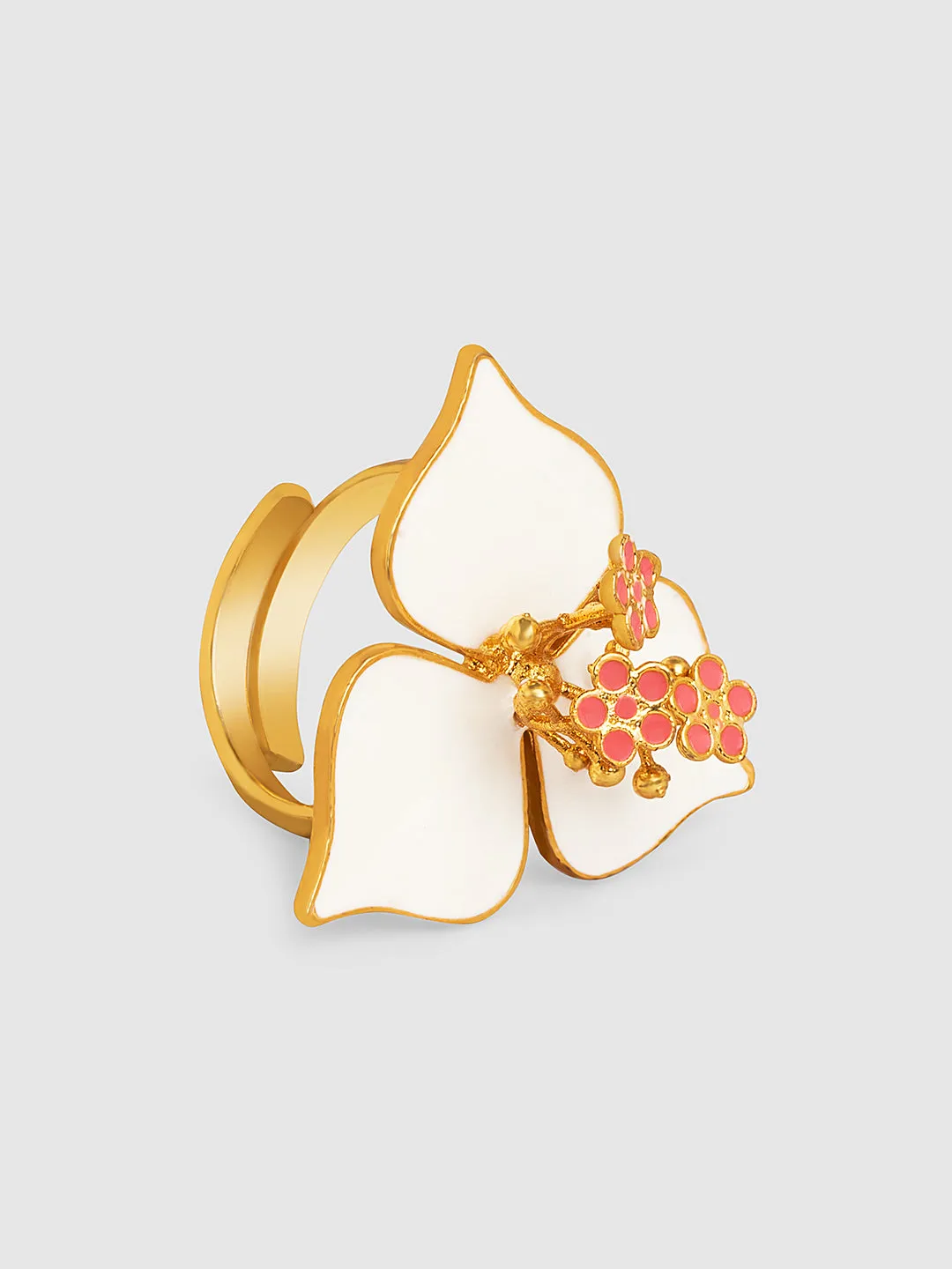 WHITE BOUGAINVILLEA  RING SMALL