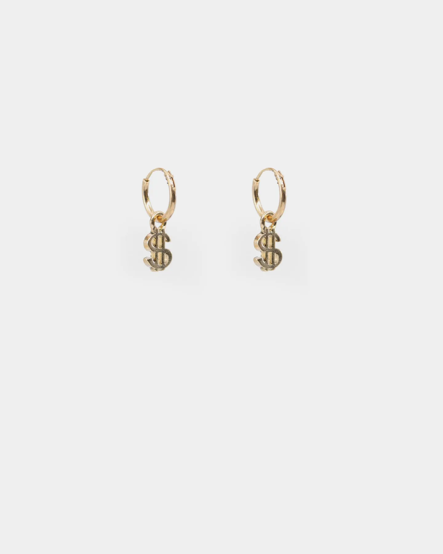 Wild for the Weekend Money Hoop Drop Earring Set Gold