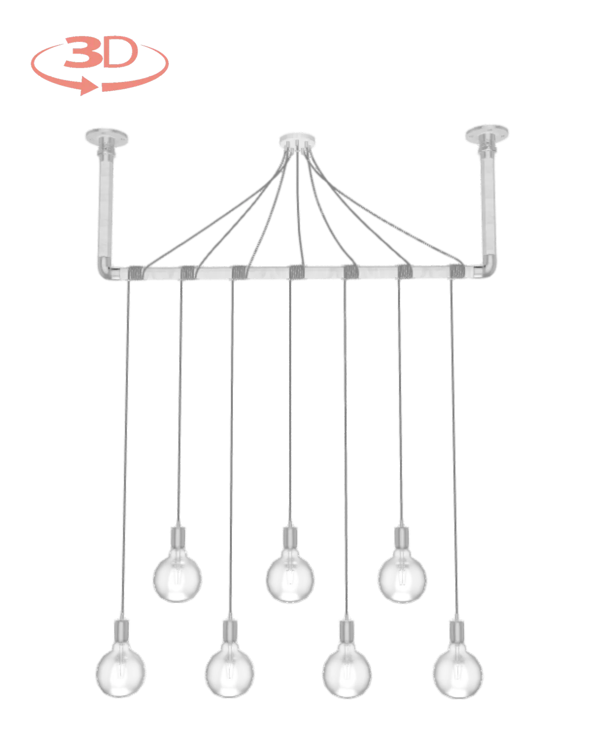 Wrap Chandelier: Design Your Own 7 Pendant